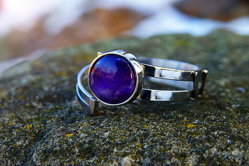 Nerezový náramek...." Violet eye " — foto 1