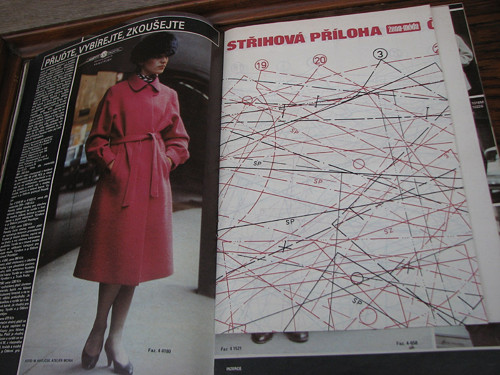 Časopis Žena a móda, číslo 9/1984, střihy!