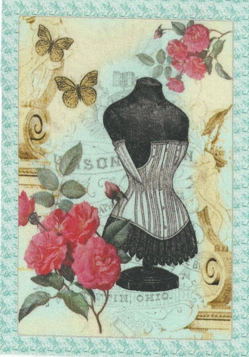Bavlněná látka - panel 9,5 x 14,5 cm