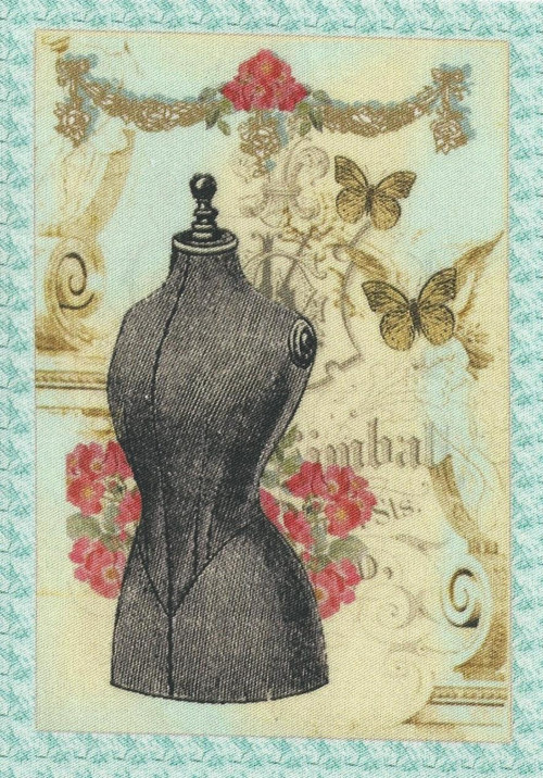 Bavlněná látka - panel 9,5 x 14,5 cm