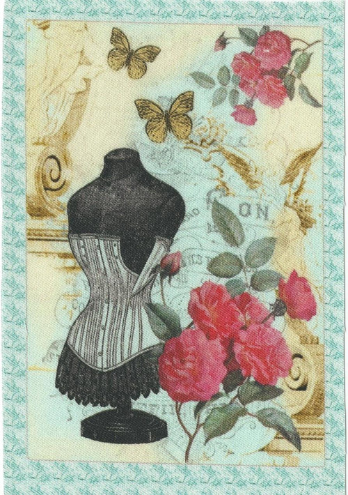 Bavlněná látka - panel 9,5 x 14,5 cm