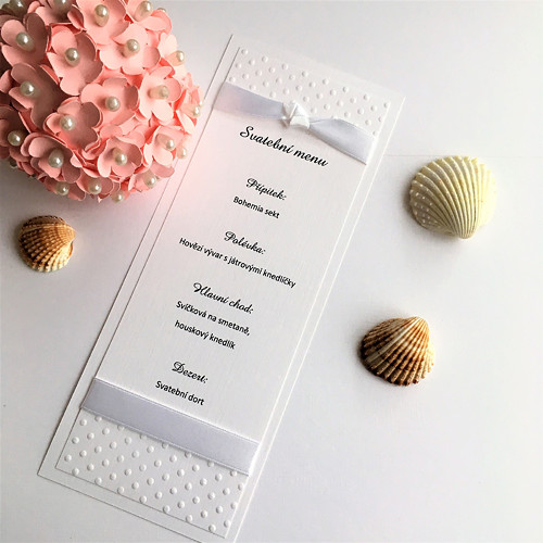 Svatební menu Dots
