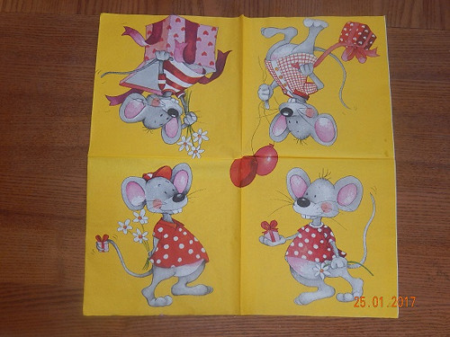 Ubrousek na decoupage - myšky — foto 1