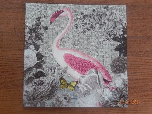 Ubrousek na decoupage - flamengo