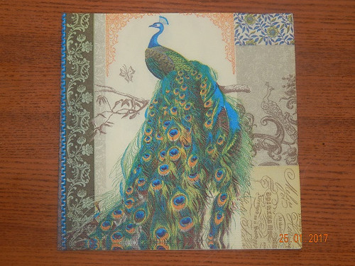 Ubrousek na decoupage - páv 1