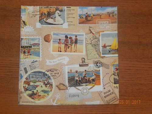 Ubrousek na decoupage - vzpomínky na dovolenou