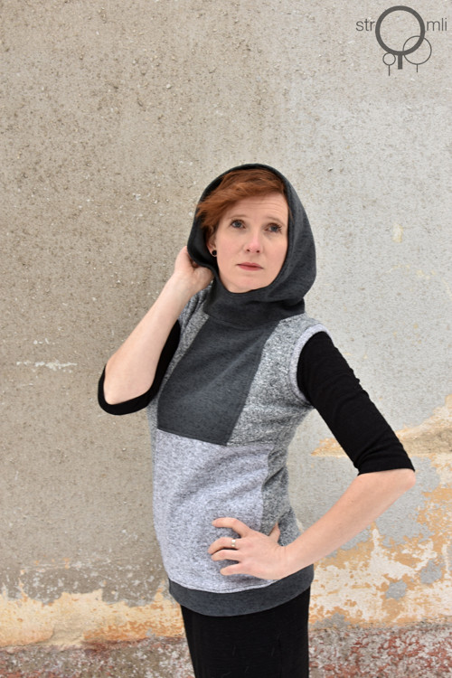 Vesta šedá sešívaná, vel. M — foto 1