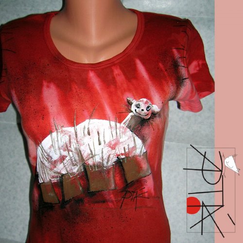 Triko dámské, "BÍLÁ KOČIČKA", L/XL — foto 1