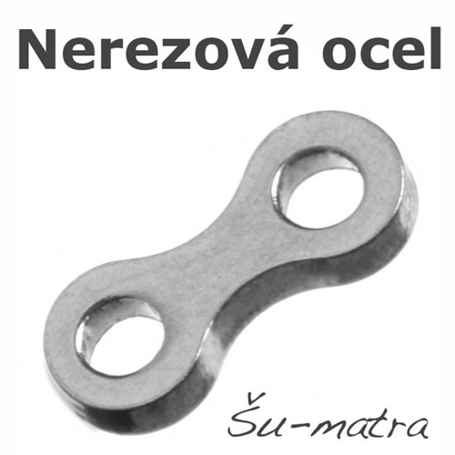 Ocelový konektor, 12x5 mm (2 ks) — foto 1