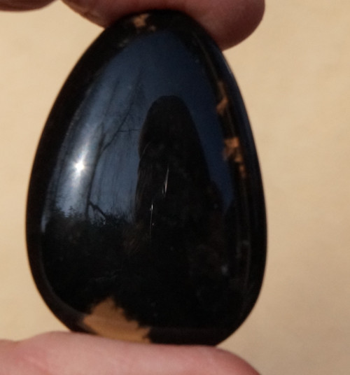 Placička - obsidián kouřový D 8029 — foto 1