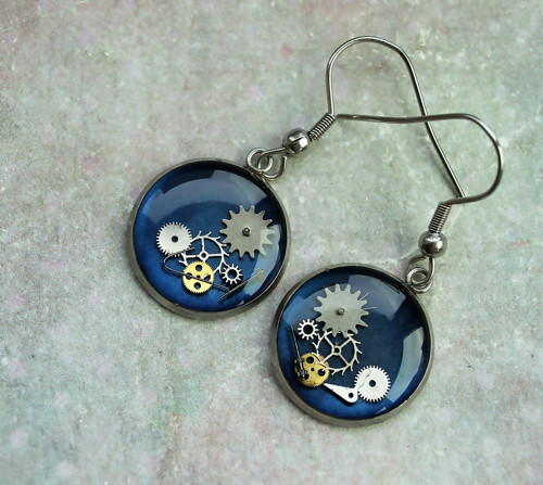 Earings /dark blue/ — foto 1