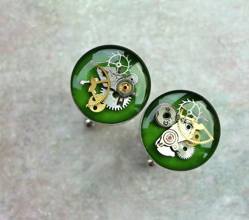 Manžetové knoflíčky /green/ — foto 1