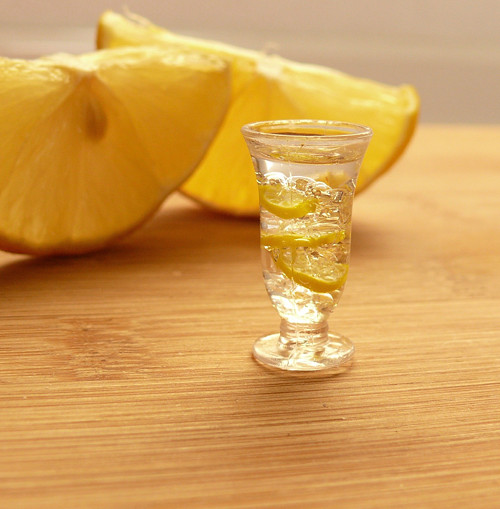 Citronáda s plátky citronu a ledem — foto 1
