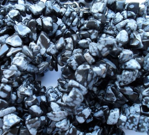 Obsidián vločkový zlomky návlek 20cm — foto 1