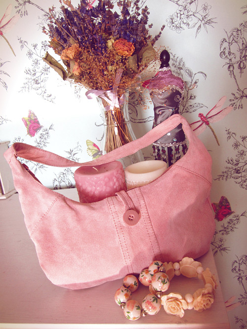 Kabelečka pink&semiš — foto 1