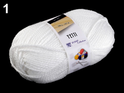 Pletací příze 100 g Yetti - bílá