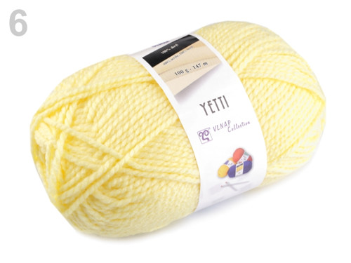 Pletací příze 100 g Yetti - žlutá