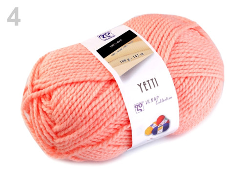 Pletací příze 100 g Yetti - růžová sytá