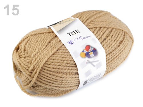 Pletací příze 100 g Yetti - hnědá písková