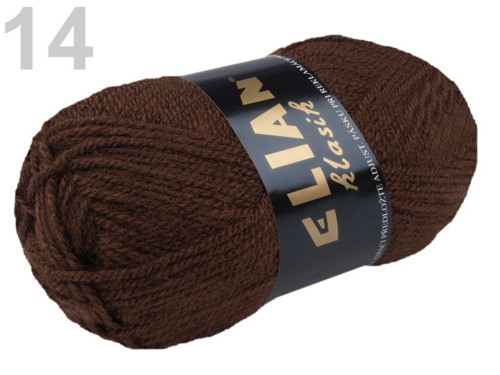 Pletací příze 50 g Elian Klasik - Bitter Chocolate