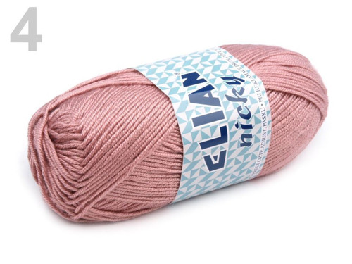 Pletací příze 50 g Elian Nicky - Bridal Rose