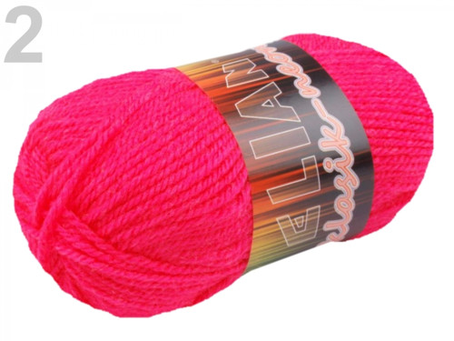 Příze pletací 50 g Elian Klasik neon - Pink