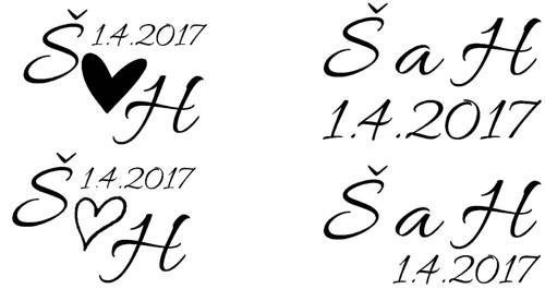 Razítko svatební monogram — foto 1