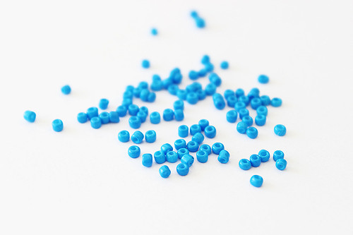 Rokajl - 2mm korálky - 15g - modrý — foto 1