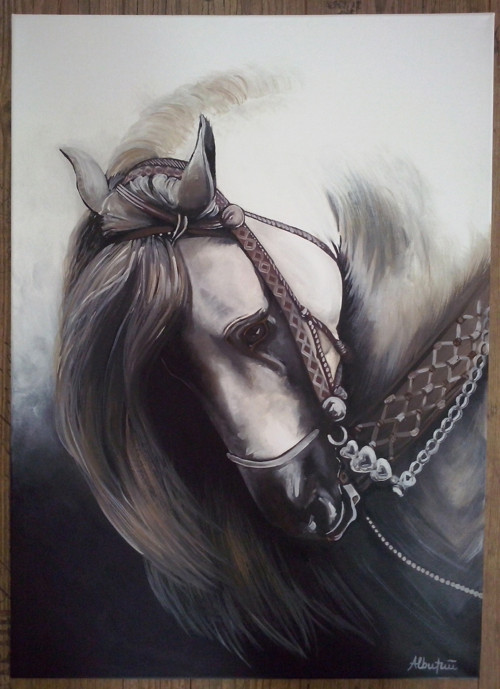 Olejomalba KŮŇ 50x70 cm — foto 1