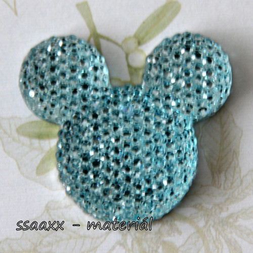 Přízdoba ~ Mickey Mouse ~ 34mm ~ tyrkysová