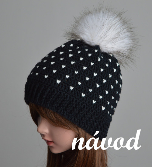 Návod - háčkovaná unisex čepice "noční obloha"