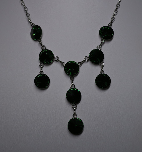 Dark green - náhrdelník Swarovski — foto 1
