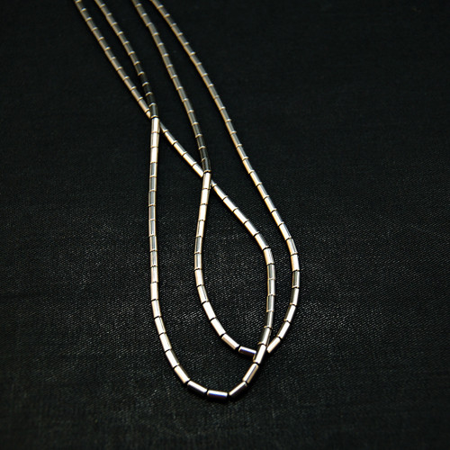 Hematit platinový, oválek 4x2 mm, 10ks — foto 1
