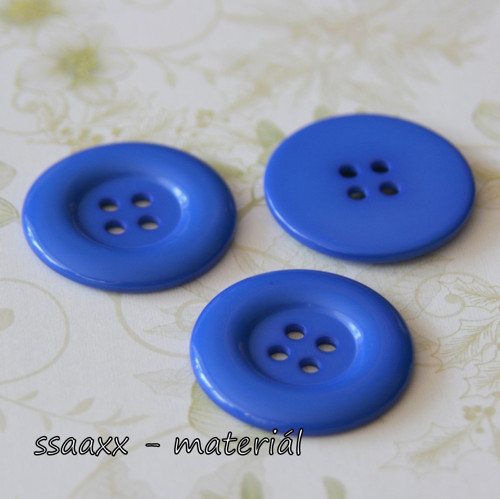 Plastový knoflík ~ 34 mm ~ tmavě modrý — foto 1