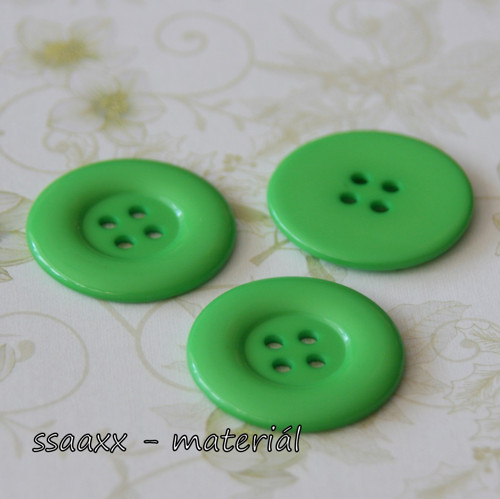 Plastový knoflík ~ 34 mm ~ zelený