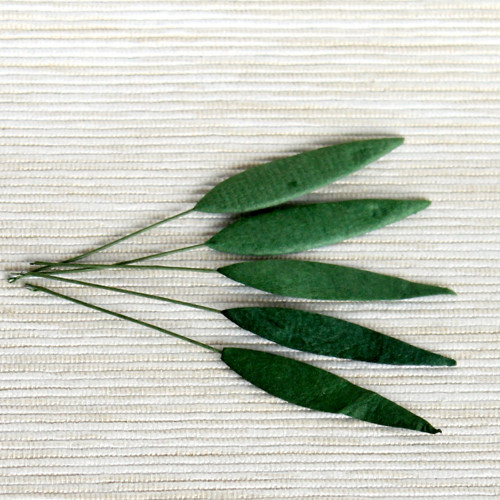 Zelené lístky 40 mm - 5 ks