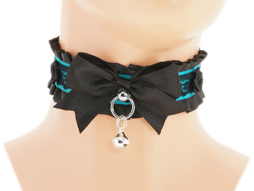 Kitten play collar, bdsm obojek, pet play 1F