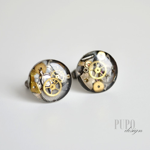 Manžetové Knoflíčky -Steampunk , Antické — foto 1