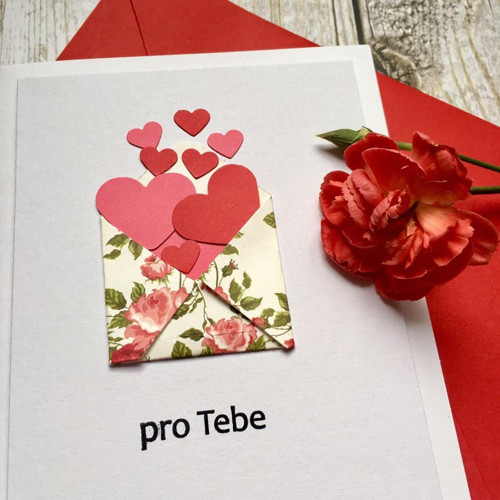 Přání pro Tebe s obálkou plnou srdíček — foto 1