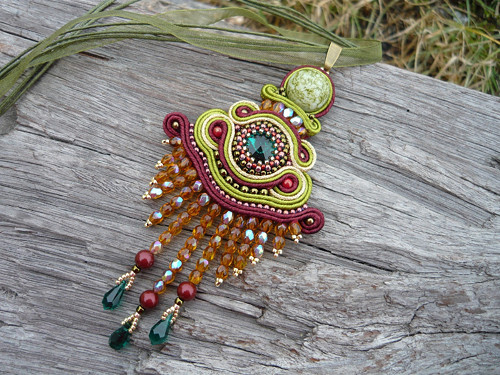 Soutache náhrdelník Šamanka z orientu — foto 1