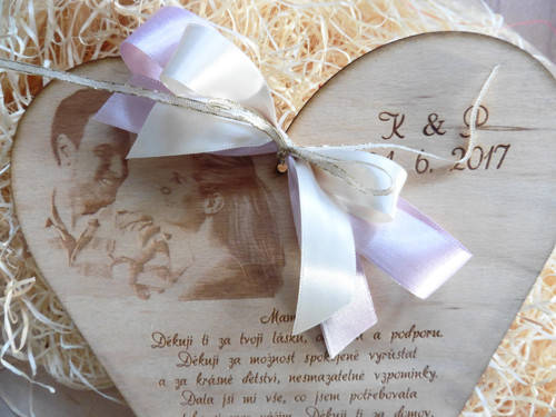 Svatební oznámení - poděkování rodičům