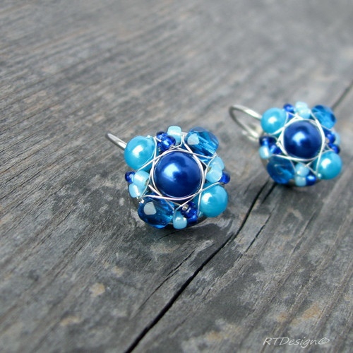 Náušničky MINI Blue...CH.OCEL