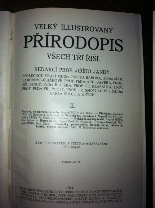 Velký ilustrovaný přírodopis 1914