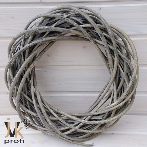 Proutěný věnec 33 cm - šedý — foto 1