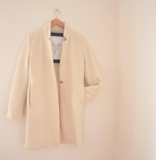 Boyfriend coat smotanový — foto 1