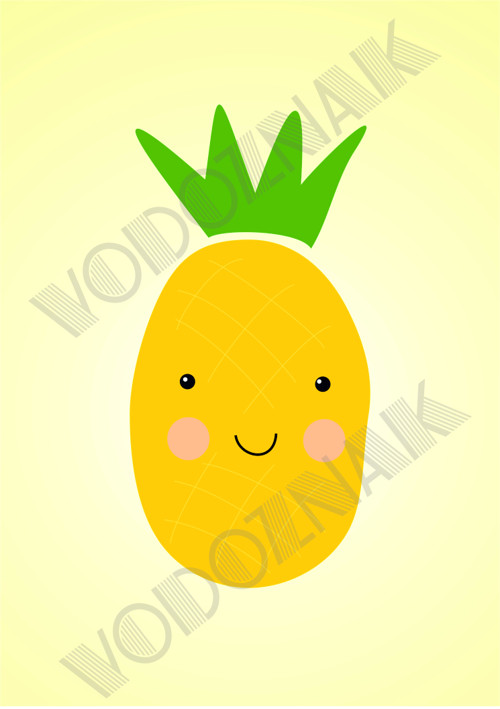 Dekorace,obrázek,plakát do dětského pokoje: Ananas