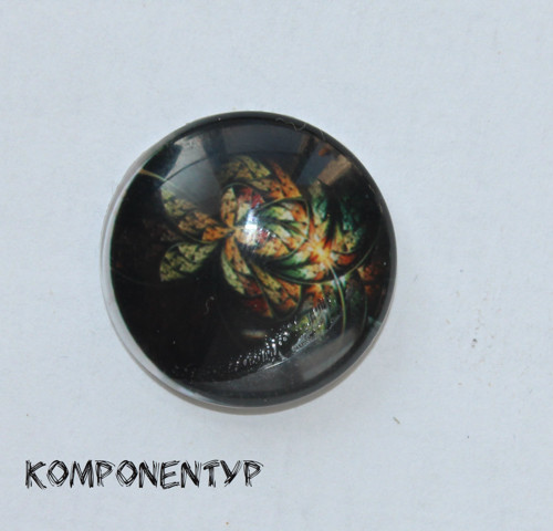 Skleněný kabošon, 20 mm, 1 kus — foto 1