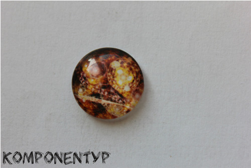 Skleněný kabošon "Vesmírný čas", 18 mm
