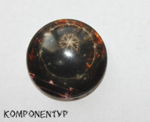 Skleněný kabošon "Vesmírný čas", 18 mm