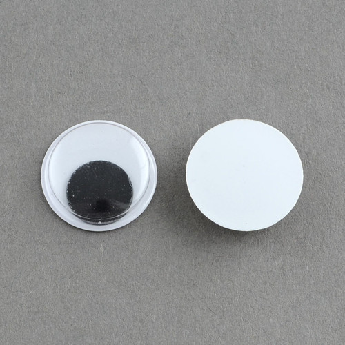 Samolepící oči bílé 10 kusů (5 párů) vel.15mm
